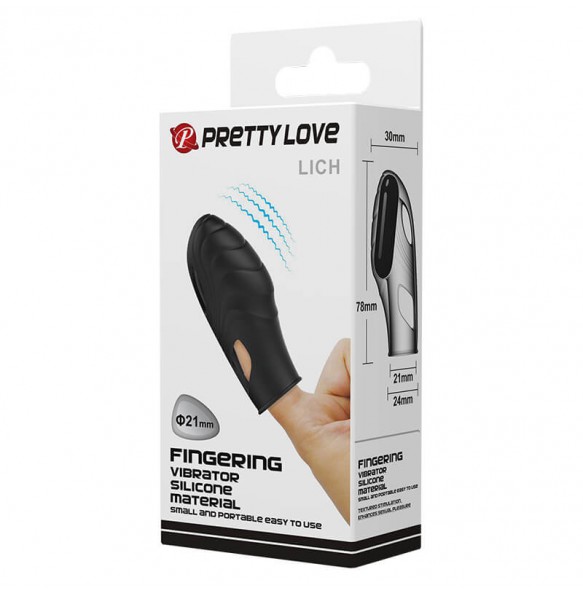 PRETTY LOVE - Powerful Finger Vibrator Sleeve III (Black)